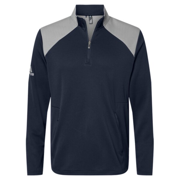 Men's Textured Mixed Media Quarter-Zip Pullover Thumbnail
