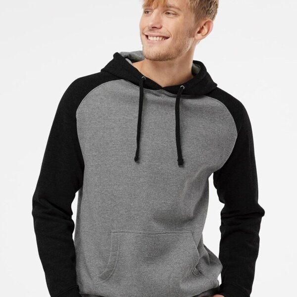 Unisex Raglan Hooded Sweatshirt Thumbnail