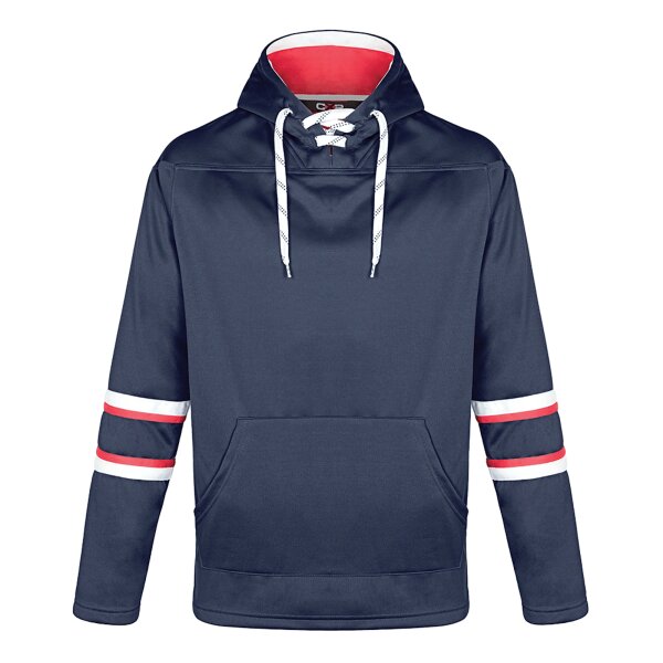 Adult Pullover Hockey Lace Hooded Sweatshirt Thumbnail