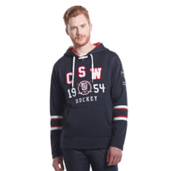 Adult Pullover Hockey Lace Hooded Sweatshirt Thumbnail