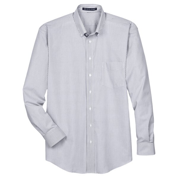 Men's Crown Collection® Banker Stripe Woven Dress Shirt Thumbnail