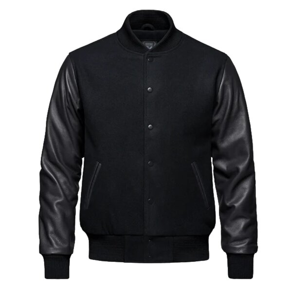 Melton and Leather Varsity Jacket Thumbnail