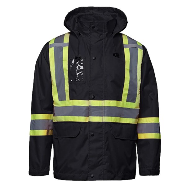 Full Length HI-VIZ Raincoat with Detachable Hood Thumbnail