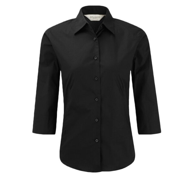 LADIES 3/4 SLEEVE FITTED STRETCH SHIRT Thumbnail