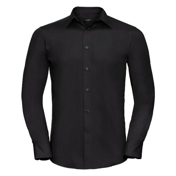 MENS LONG SLEEVE TAILORED POLYCOTTON POPLIN SHIRT Thumbnail