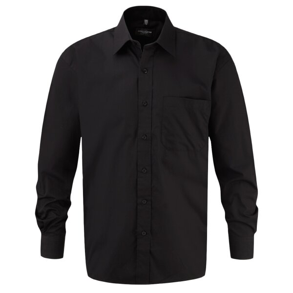 MENS LONG SLEEVE PURE COTTON POPLIN SHIRT Thumbnail