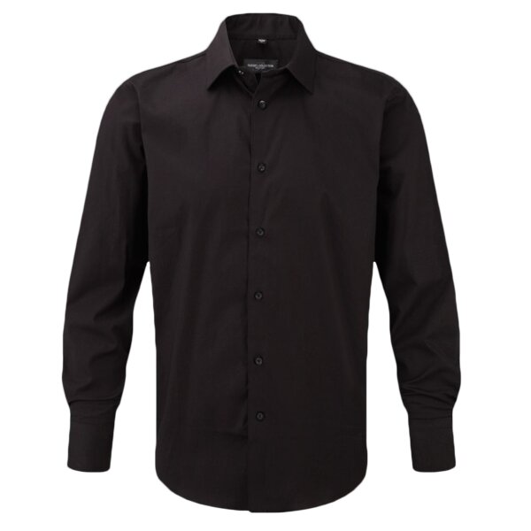 MENS LONG SLEEVE FITTED STRETCH SHIRT Thumbnail